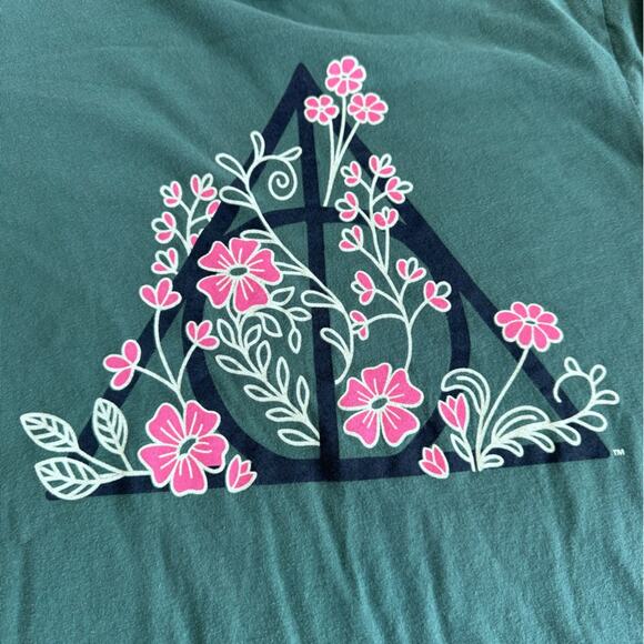 BoxLunch Men's Harry Potter 100% Cotton Long Sleeve Deathly Hallows Shirt Small - Picture 3 of 8